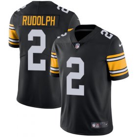 Wholesale Cheap Nike Steelers #2 Mason Rudolph Black Alternate Men\'s Stitched NFL Vapor Untouchable Limited Jersey