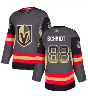 Wholesale Cheap Adidas Golden Knights #88 Nate Schmidt Grey Home Authentic Drift Fashion Stitched NHL Jersey