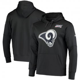 Wholesale Cheap Los Angeles Rams Nike 100th Season Primary Logo Circuit Performance Pullover Hoodie Charcoal