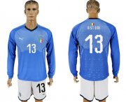 Wholesale Cheap Italy #13 Astori Blue Home Long Sleeves Soccer Country Jersey