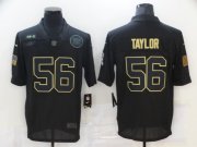 Wholesale Cheap Men's New York Giants #56 Lawrence Taylor Black 2020 Salute To Service Stitched NFL Nike Limited Jersey
