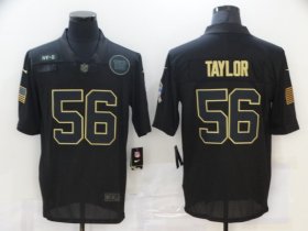 Wholesale Cheap Men\'s New York Giants #56 Lawrence Taylor Black 2020 Salute To Service Stitched NFL Nike Limited Jersey