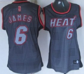 Wholesale Cheap Miami Heat #6 LeBron James Black Rhythm Fashion Womens Jersey
