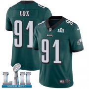 Wholesale Cheap Nike Eagles #91 Fletcher Cox Midnight Green Team Color Super Bowl LII Youth Stitched NFL Vapor Untouchable Limited Jersey