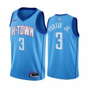 Wholesale Cheap Nike Rockets #3 Kevin Porter Jr. Blue NBA Swingman 2020-21 City Edition Jersey