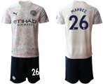 Wholesale Cheap Men 2020-2021 club Manchester City away 26 white Soccer Jerseys