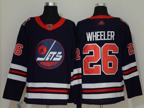 Wholesale Cheap Adidas Jets #26 Blake Wheeler Navy Blue Authentic 2019 Heritage Classic Stitched NHL Jersey