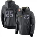 Wholesale Cheap NFL Men's Nike Seattle Seahawks #25 Richard Sherman Stitched Black Anthracite Salute to Service Player Performance Hoodie