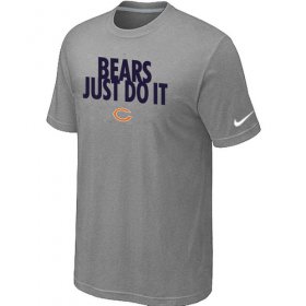 Wholesale Cheap Nike Chicago Bears Just Do It Light Grey T-Shirt