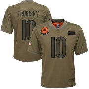 Wholesale Cheap Youth Chicago Bears #10 Mitchell Trubisky Nike Camo 2019 Salute to Service Game Jersey