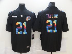 Wholesale Cheap Men\'s Washington Redskins #21 Sean Taylor Multi-Color Black 2020 NFL Crucial Catch Vapor Untouchable Nike Limited Jersey