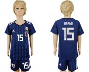 Wholesale Cheap Japan #15 Osako Home Kid Soccer Country Jersey