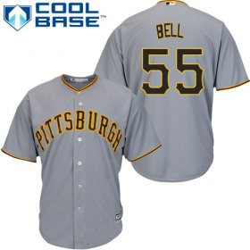 Wholesale Cheap Pirates #55 Josh Bell Grey New Cool Base Stitched MLB Jersey