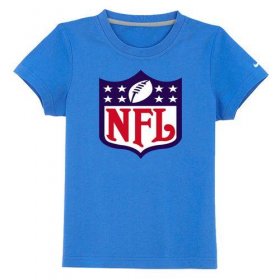 Wholesale Cheap NFL Logo Youth T-Shirt Light Blue