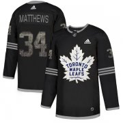Wholesale Cheap Adidas Maple Leafs #34 Auston Matthews Black Authentic Classic Stitched NHL Jersey
