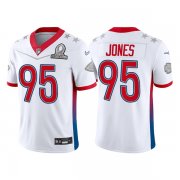 Wholesale Cheap Men's Kansas City Chiefs #95 Chris Jones 2022 White Pro Bowl Stitched Jersey