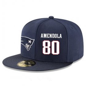 Wholesale Cheap New England Patriots #80 Danny Amendola Snapback Cap NFL Player Navy Blue with White Number Stitched Hat