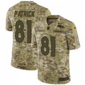 Wholesale Cheap Nike Broncos #81 Tim Patrick Camo Men\'s Stitched NFL Limited 2018 Salute To Service Jersey