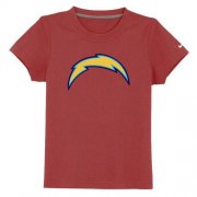 Wholesale Cheap Los Angeles Chargers Sideline Legend Authentic Logo Youth T-Shirt Red