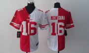 Wholesale Cheap Nike 49ers #16 Joe Montana Red/White Women's Stitched NFL Elite Split Jersey