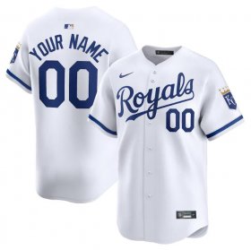 Cheap Men\'s Kansas City Royals Active Player Custom White 2024 Home Limited Stitched Baseball Jersey