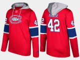 Wholesale Cheap Canadiens #42 Byron Froese Red Name And Number Hoodie