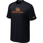 Wholesale Cheap Nike Cincinnati Bengals Authentic Logo NFL T-Shirt Black
