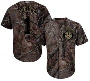 Wholesale Cheap Astros #1 Carlos Correa Camo Realtree Collection Cool Base Stitched Youth MLB Jersey