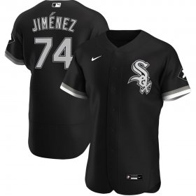 Wholesale Cheap Chicago White Sox #74 Eloy Jimenez Men\'s Nike Black Alternate 2020 Authentic Player MLB Jersey