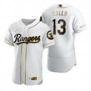 Wholesale Cheap Texas Rangers #13 Joey Gallo White Nike Men's Authentic Golden Edition MLB Jersey