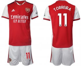 Wholesale Cheap Men 2021-2022 Club Arsenal home red 11 Soccer Jersey