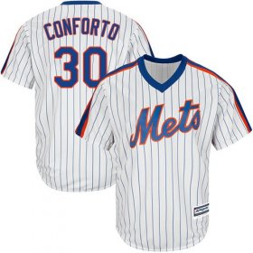 Wholesale Cheap Mets #30 Michael Conforto White(Blue Strip) Alternate Cool Base Stitched Youth MLB Jersey
