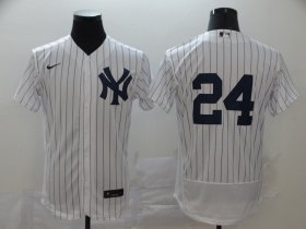 Wholesale Cheap New York Yankees #24 Gary Sanchez Men\'s Nike White Navy Home 2020 Authentic Player MLB Jersey