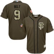 Wholesale Cheap Giants #9 Brandon Belt Green Salute to Service Stitched MLB Jersey
