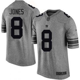 Wholesale Cheap Nike Giants #8 Daniel Jones Gray Men\'s Stitched NFL Limited Gridiron Gray Jersey