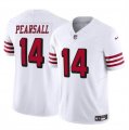 Cheap Men's San Francisco 49ers #14 Ricky Pearsall New White 2024 Draft F.U.S.E. Vapor Untouchable Limited Football Stitched Jersey
