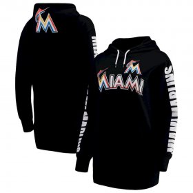 Wholesale Cheap Miami Marlins G-III 4Her by Carl Banks Women\'s Extra Innings Pullover Hoodie Black