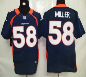 Wholesale Cheap Nike Broncos #58 Von Miller Navy Blue Alternate Men\'s Stitched NFL Elite Jersey