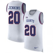 Wholesale Cheap Nike Giants #20 Janoris Jenkins White Men's Stitched NFL Limited Rush Tank Top Jersey
