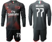 Wholesale Cheap AC Milan #77 Halilovic Third Long Sleeves Soccer Club Jersey