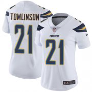 Wholesale Cheap Nike Chargers #21 LaDainian Tomlinson White Women's Stitched NFL Vapor Untouchable Limited Jersey