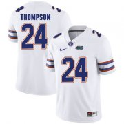 Wholesale Cheap Florida Gators White #24 Mark Thompson Football Player Performance Jersey