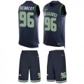 Wholesale Cheap Nike Seahawks #96 Cortez Kennedy Steel Blue Team Color Men's Stitched NFL Limited Tank Top Suit Jersey