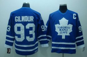 Wholesale Cheap Maple Leafs #93 Doug Gilmour Stitched Blue CCM Throwback NHL Jersey