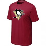 Wholesale Cheap Pittsburgh Penguins Big & Tall Logo Red NHL T-Shirt