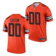 Wholesale Cheap Men's Orange Cleveland Browns ACTIVE PLAYER Custom Inverted Legend Football Jersey