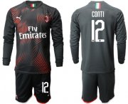 Wholesale Cheap AC Milan #12 Conti Third Long Sleeves Soccer Club Jersey