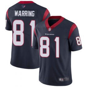 Wholesale Cheap Nike Texans #81 Kahale Warring Navy Blue Team Color Youth Stitched NFL Vapor Untouchable Limited Jersey
