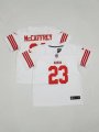 Wholesale Cheap Toddlers San Francisco 49ers #23 Christian McCaffrey 2022 White Vapor Untouchable Stitched Limited Jersey
