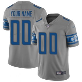 Wholesale Cheap Nike Detroit Lions Customized Gray Men\'s Stitched NFL Limited Inverted Legend Jersey
